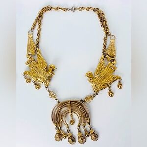 Gold Bird Pendant Necklace